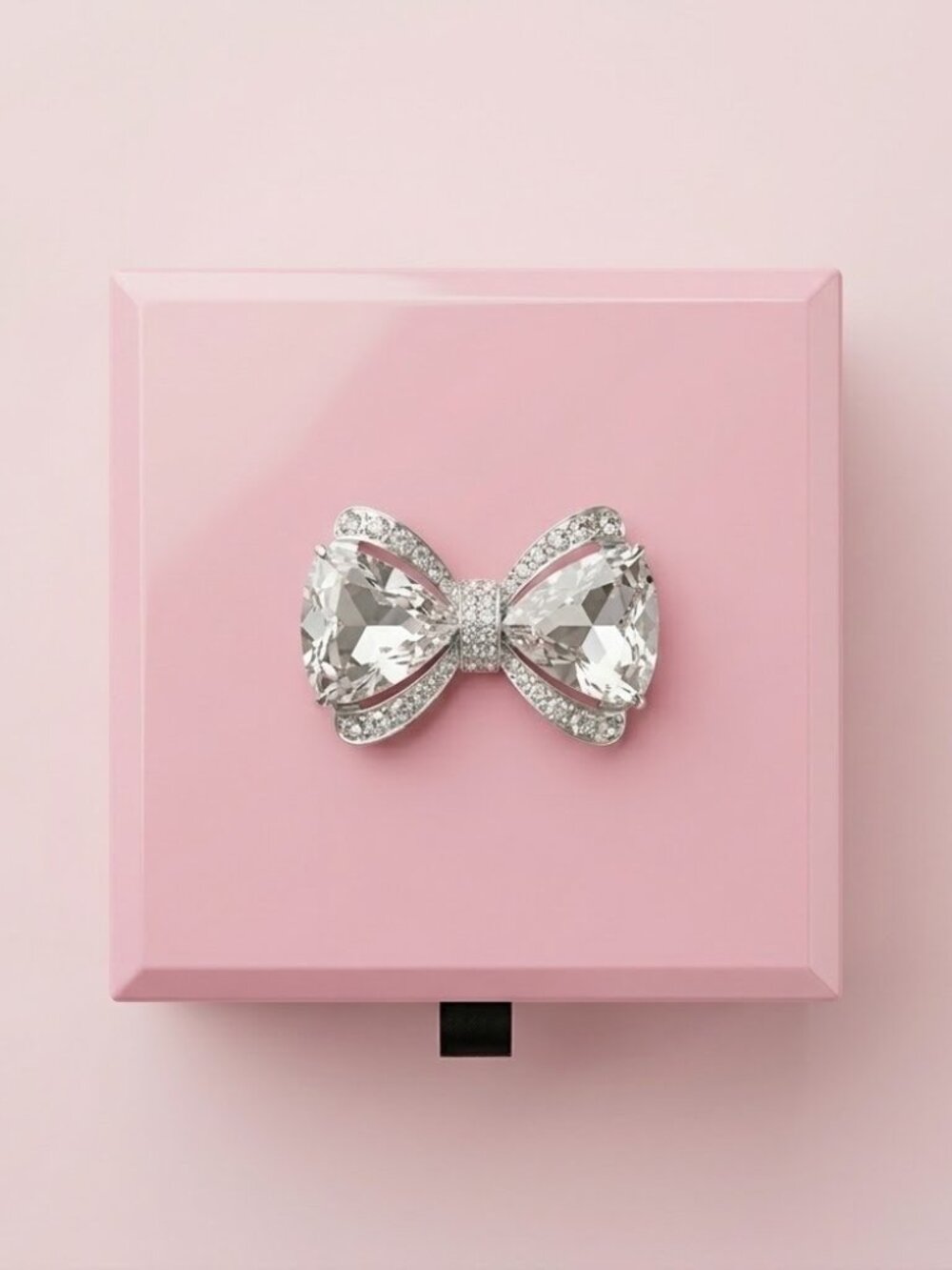 NWT Pink Bow Bling Jewelry Box - Picture 1 of 3